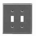 Atron Electro Atron Traditional Series 2-161TT Wallplate, 4-3/4 in L, 5 in W, 2-Gang, Metal, Chrome 2161TT